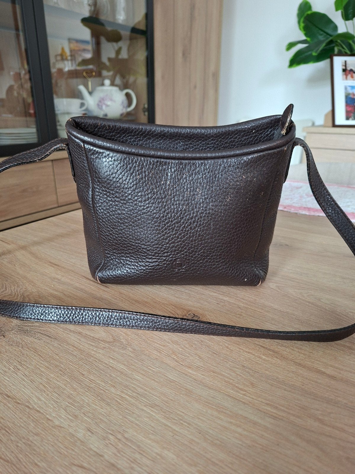 cross body ledereen handtas, Handtassen en Accessoires, Ophalen, Zo goed als nieuw, Bruin, Handtas