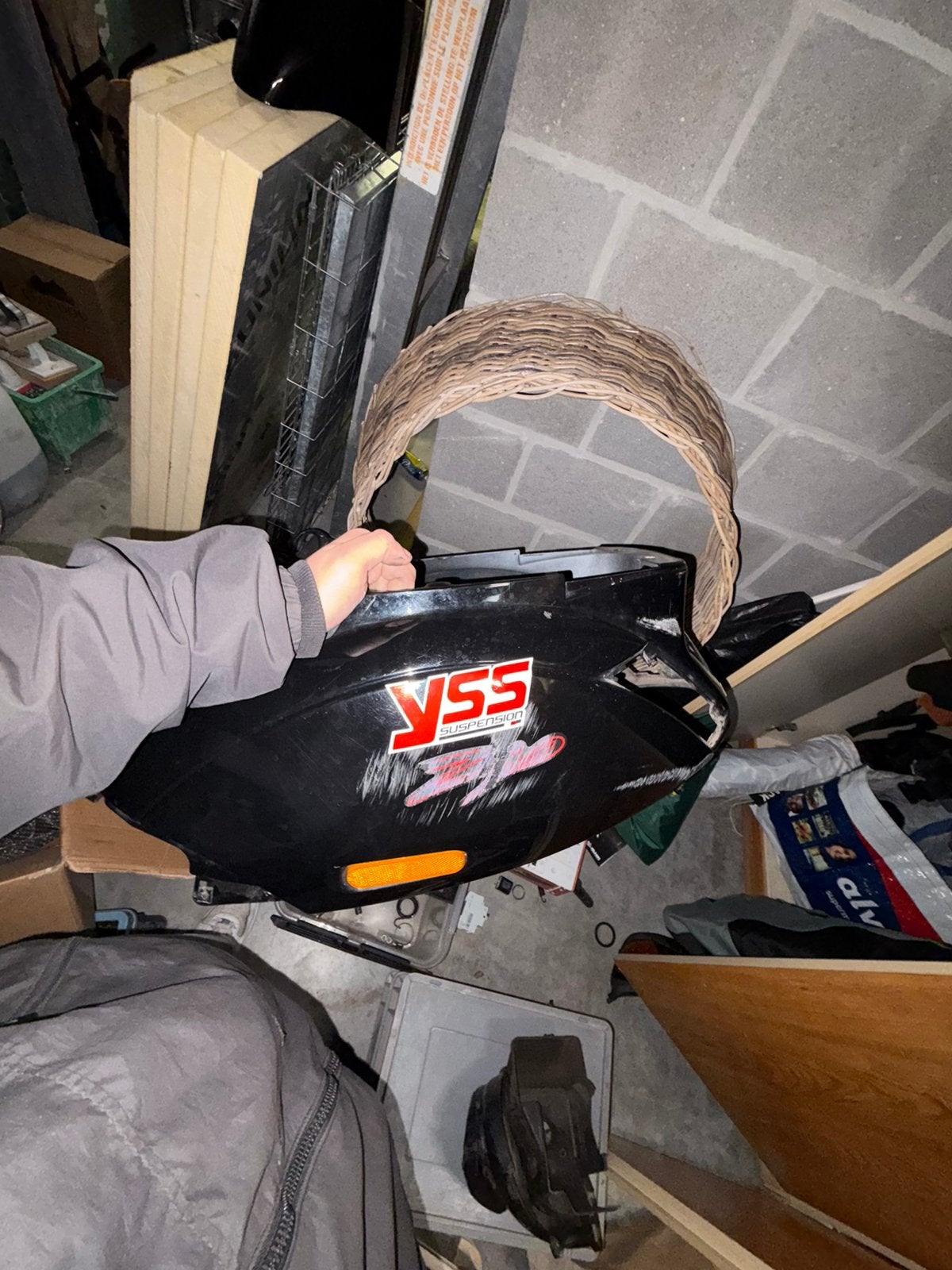 piaggio zip achterkap glans zwart val schade, Ophalen