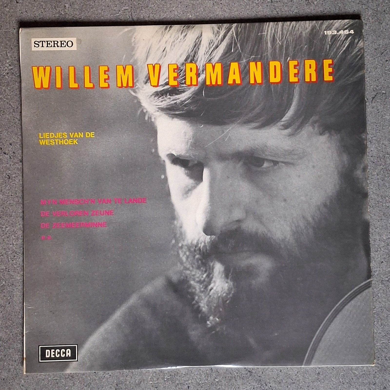 Willem Vermandere: Liedjes Van De Westhoek (LP), Originele persing, Ophalen of Verzenden, LP
