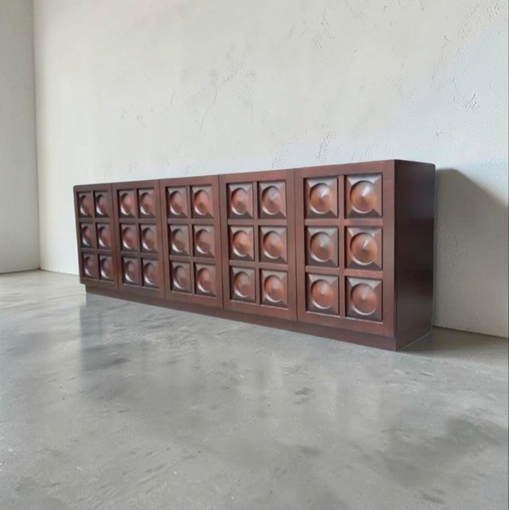 Sideboard Vintage Dressoir Brutaliste 1970's, Enlèvement