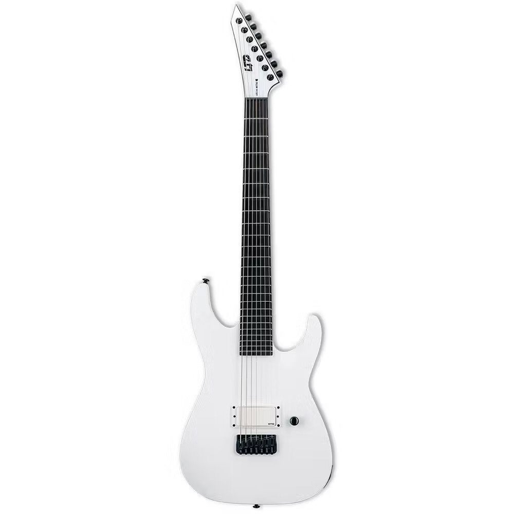 ESP LTD M-7HT 7-string Baritone Arctic White, Ophalen of Verzenden, Gebruikt, Solid body