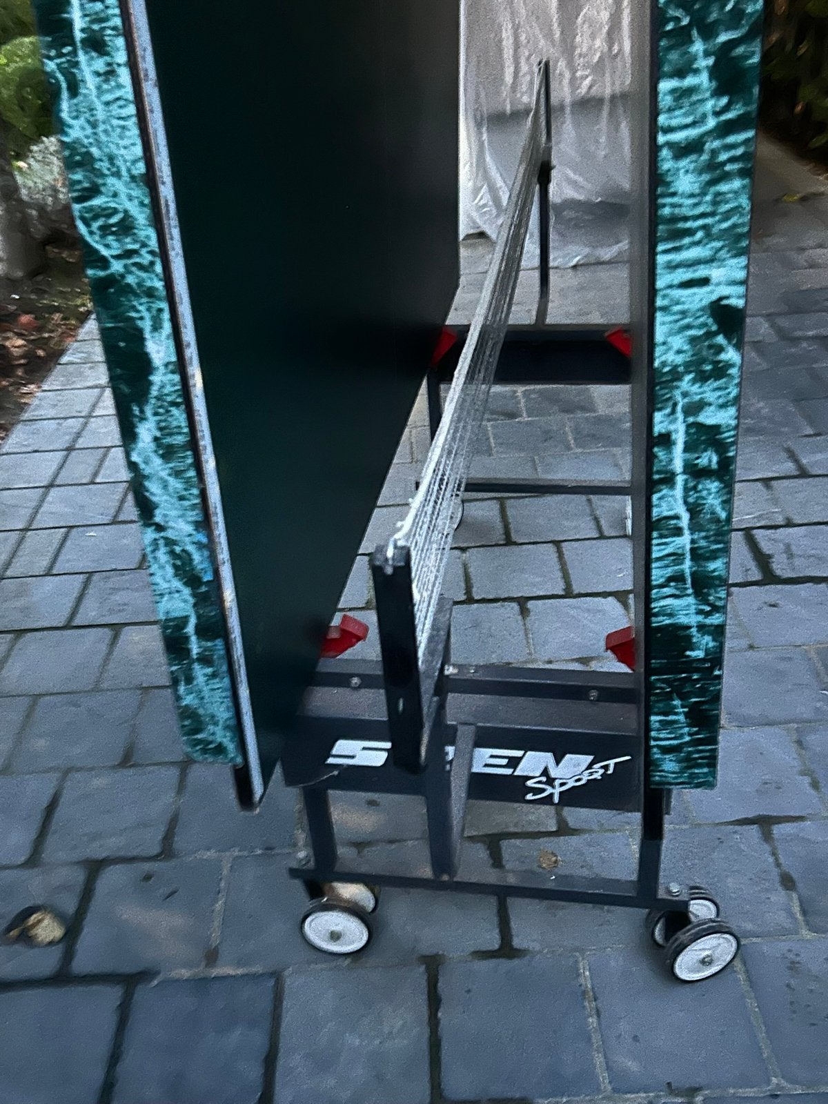Pingpong tafel SVEN, Sport en Fitness, Ophalen, Gebruikt, Tafel Indoor, Inklapbaar