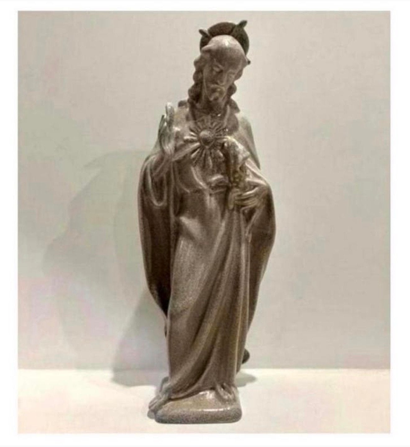 Leo Jungblut 1930 statue ancienne Christ bon berger 35 cm, Antiquités & Art, Antiquités | Objets religieux, Enlèvement ou Envoi