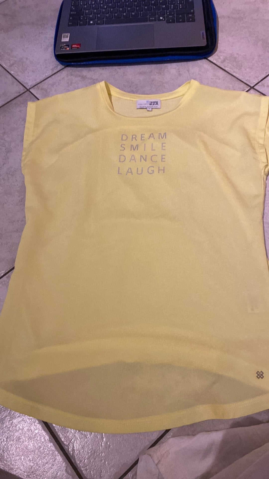 Gele t-shirt, Kleding | Dames, T-shirts, Ophalen, Geel, Zo goed als nieuw, Maat 36 (S)