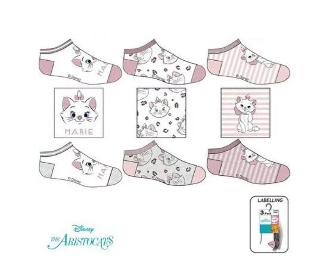 3 paar Marie Cat Sneakersokken Disney - Mt 23/26-27/30-31/34, Disney, Meisje, Nieuw, Ophalen of Verzenden