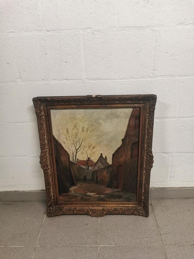 Peinture EMBO : maison avec cour, Enlèvement