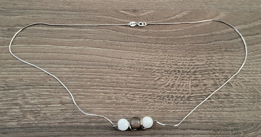 Zilveren halsketting 925, Handtassen en Accessoires, Kettingen, Ophalen, Zo goed als nieuw, Zilver, Zilver