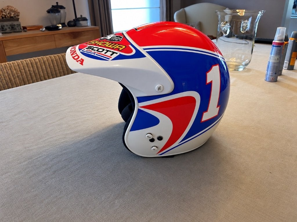 Motorcross helm collectors, perfect om David Bailey replica, Motoren, Overige merken, M, Jethelm, Ophalen of Verzenden