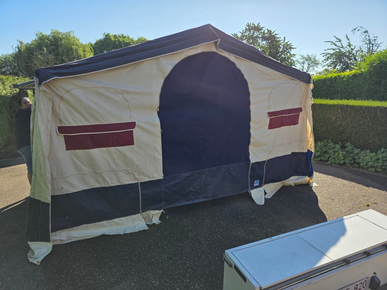 Mobil-home JAMET avec grand auvent, auvent, coin cuisine, Caravanes & Camping, Enlèvement, Jamet