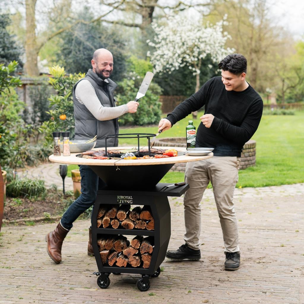 BBQ Plancha Companero XXL 2.0 Blackline met houtopslag NW, Tuin en Terras, Ophalen of Verzenden, Nieuw, RJRoyal Living, Met accessoires