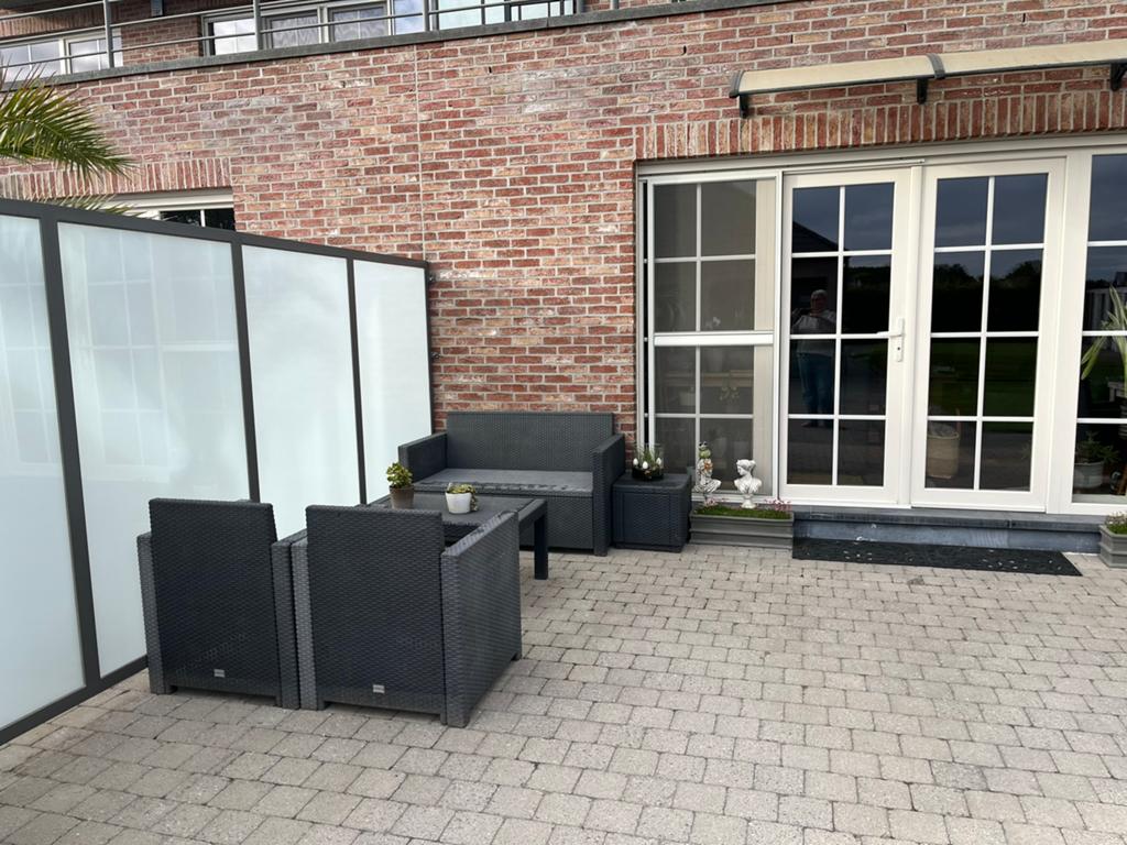 Loungeset, 2zit, 2x 1zit, tafel bijzetopbergbox, kussens, Ophalen, Gebruikt, Loungeset