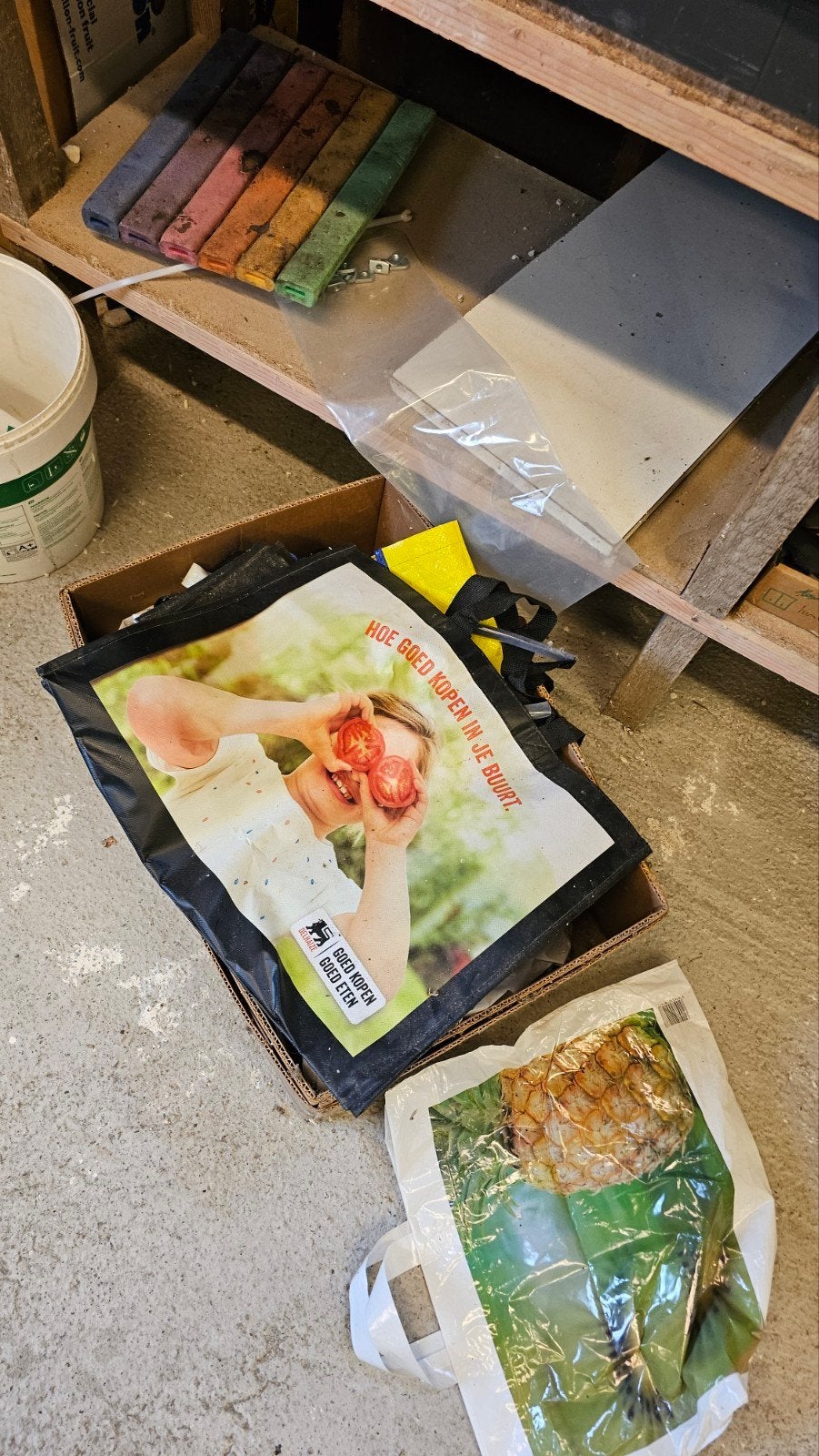 10 bananendozen vol zakken Delhaize, carrefour enz, Ophalen