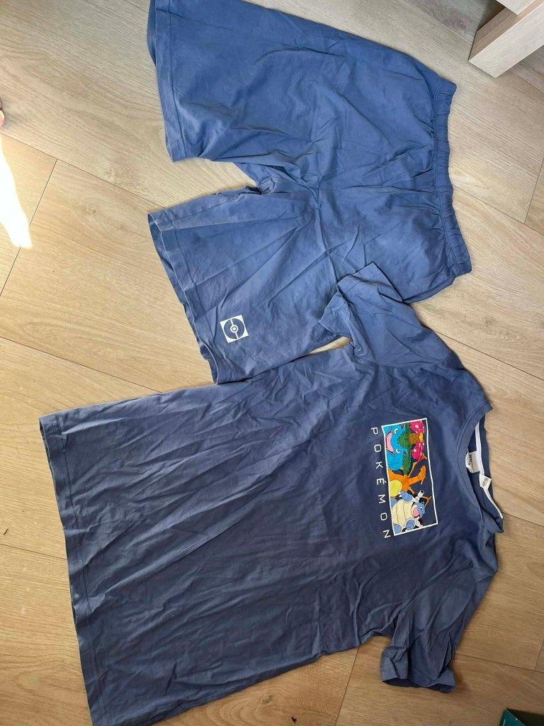 zomerpyjama blauw h&m 170, Kinderen en Baby's, Kinderkleding | Maat 170, Nacht- of Onderkleding, Gebruikt, H&M, Ophalen of Verzenden