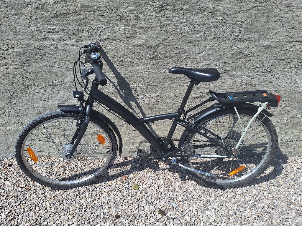 zwarte fiets 24 inch, Enlèvement, Frein sur jante, 24 pouces, Utilisé