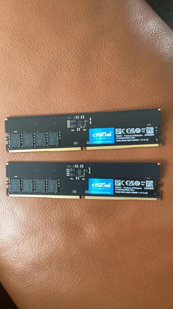 Te koop 2X16 GB, Computers en Software, RAM geheugen, Ophalen, Zo goed als nieuw, DDR5