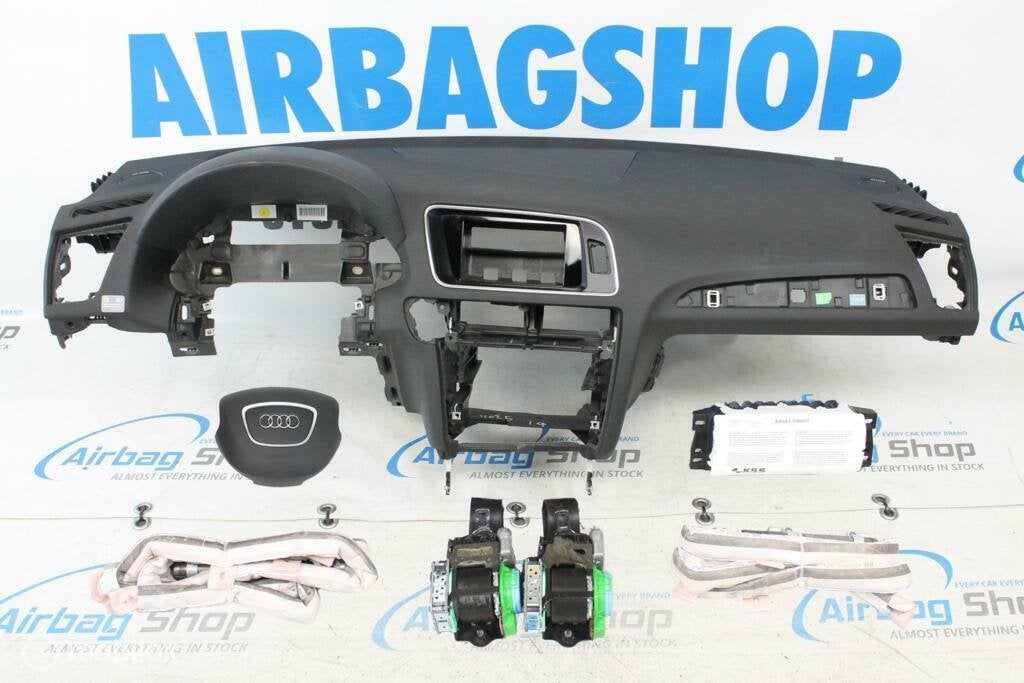 Airbag set Dashboard zwart stiksels 4 spaak Audi Q5 - 8R