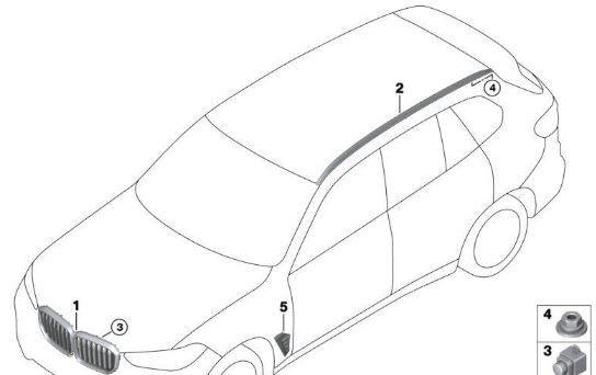 Dakrail daklijst dakdrager roof rail Links silver, satin-fin, -, -, Nieuw, Ophalen of Verzenden