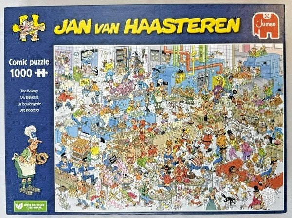 Jan van Haasteren Puzzel 1000 st. De Bakkerij Jumbo compleet, Verzenden, 500 t/m 1500 stukjes, Zo goed als nieuw, Legpuzzel