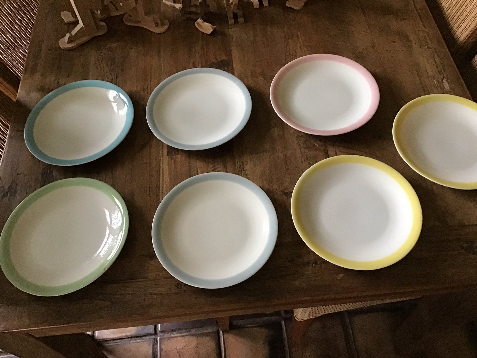 7 vintage borden boch, Ophalen of Verzenden