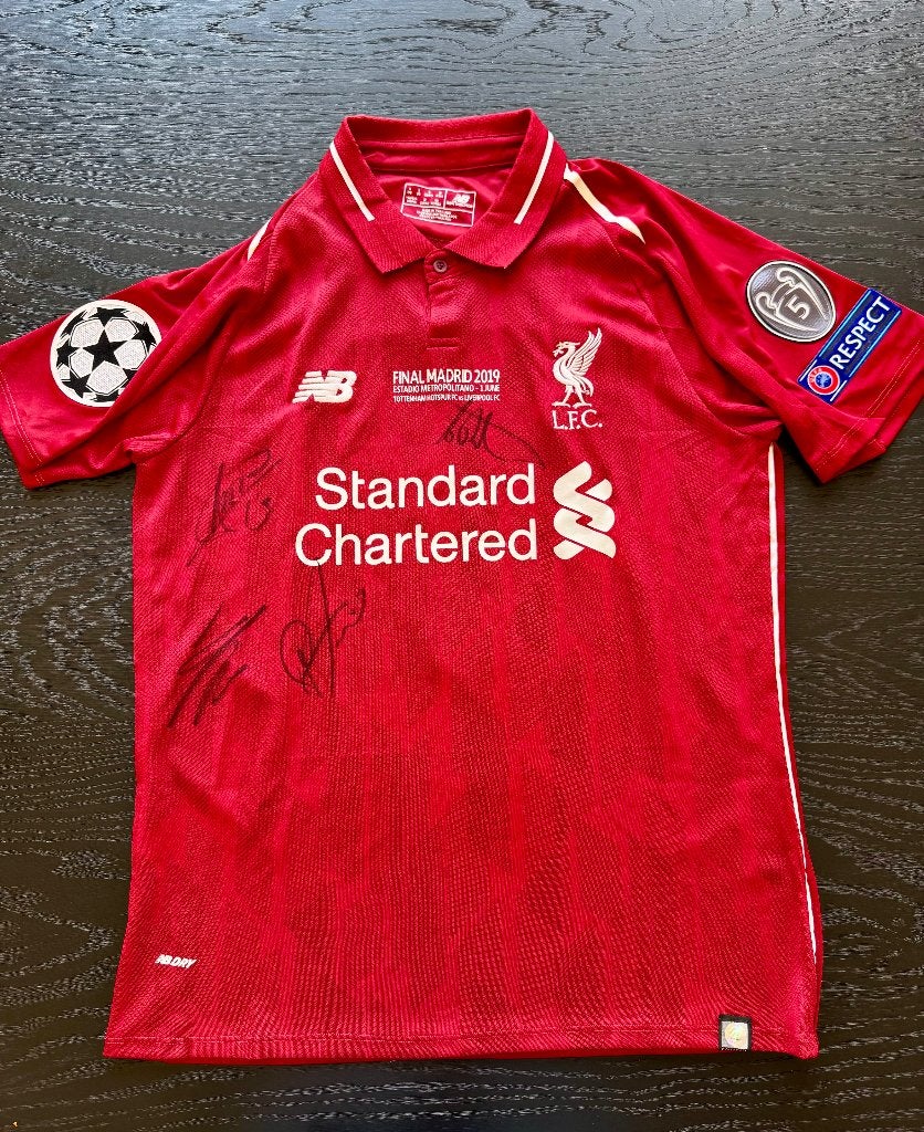Gesigneerd Liverpool FC shirt 2018-2019 CL final, Enlèvement, Neuf, Maillot