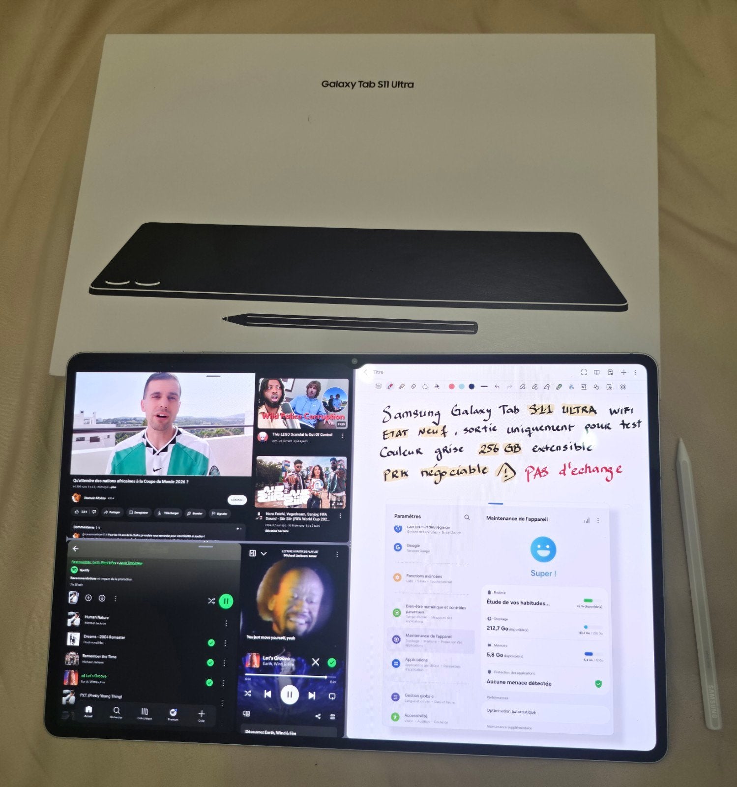 SAMSUNG GALAXY TAB S11 ULTRA GRIJS 256GB WIFI NIEUW, Computers en Software, Ophalen, 13 inch of meer, S11, Nieuw