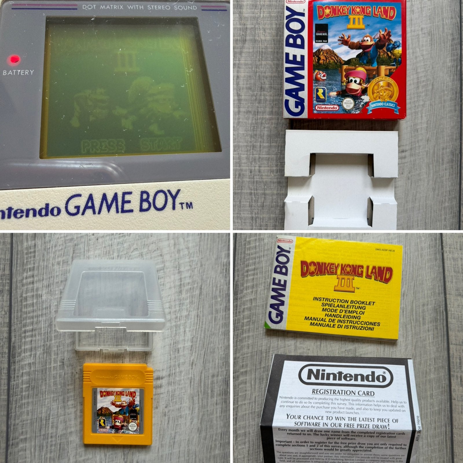 CIB Donkey Kong Land III + extra (Game Boy), Games en Spelcomputers, Spelcomputers | Nintendo Game Boy, Ophalen, Gebruikt