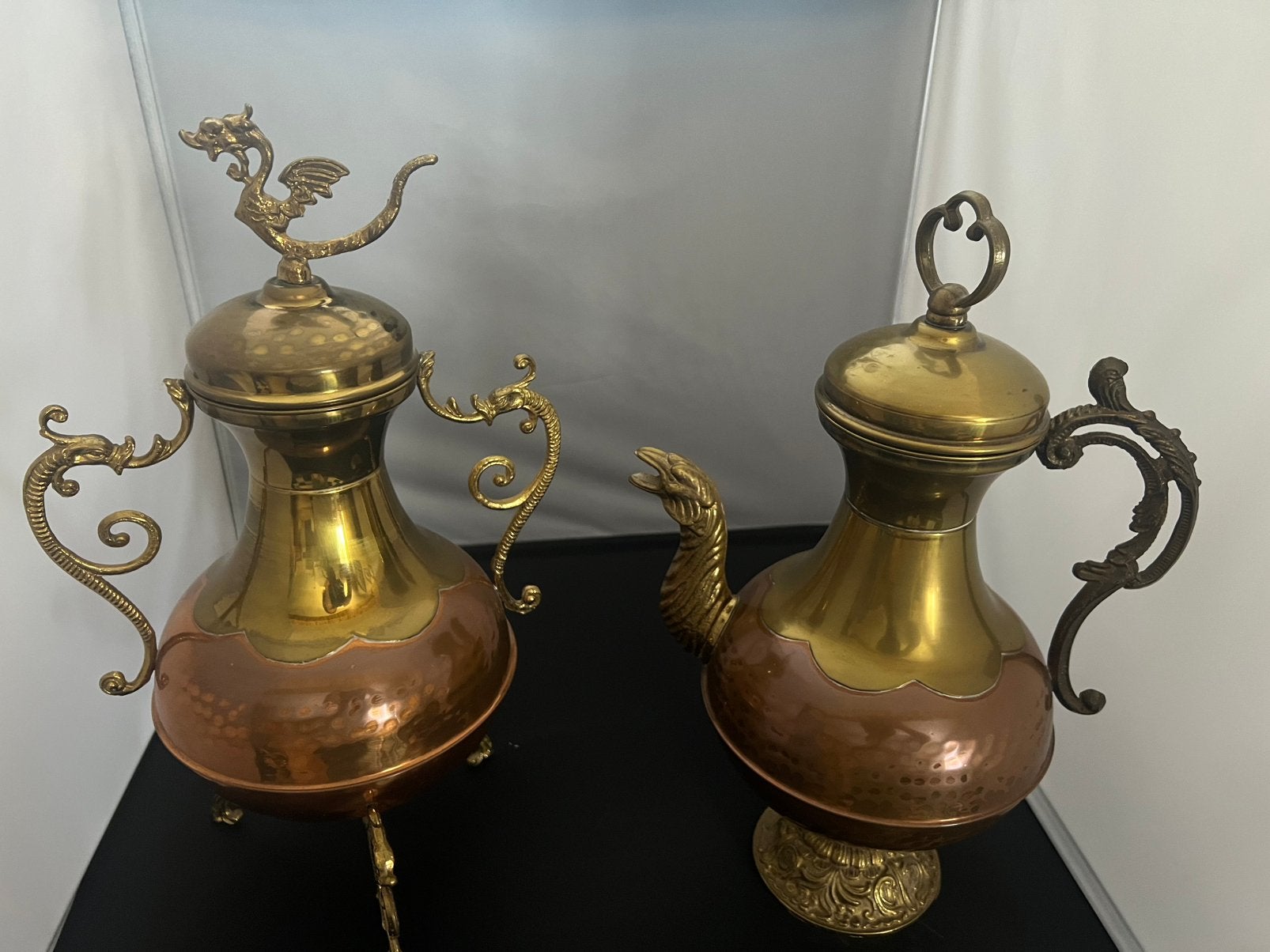 Set koperen kannen/vazen, Ophalen, Koper
