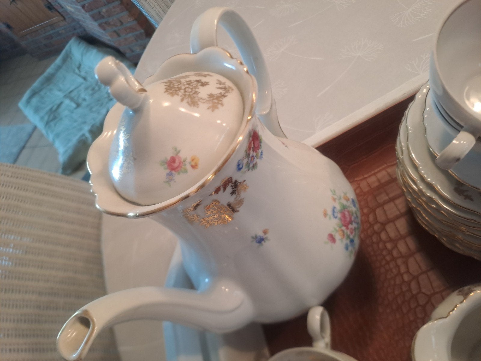 koffie servies, Ophalen