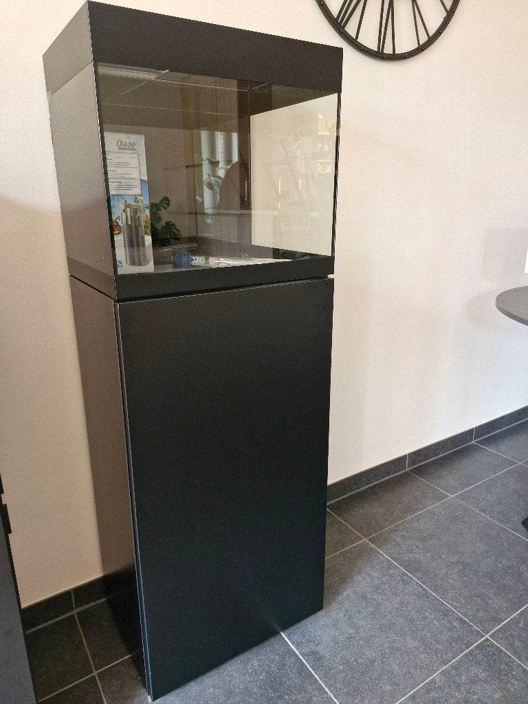 Oase Styleline 85 aquarium met meubel zwart, Dieren en Toebehoren, Vissen | Aquaria en Toebehoren, Ophalen, Oase, Zo goed als nieuw