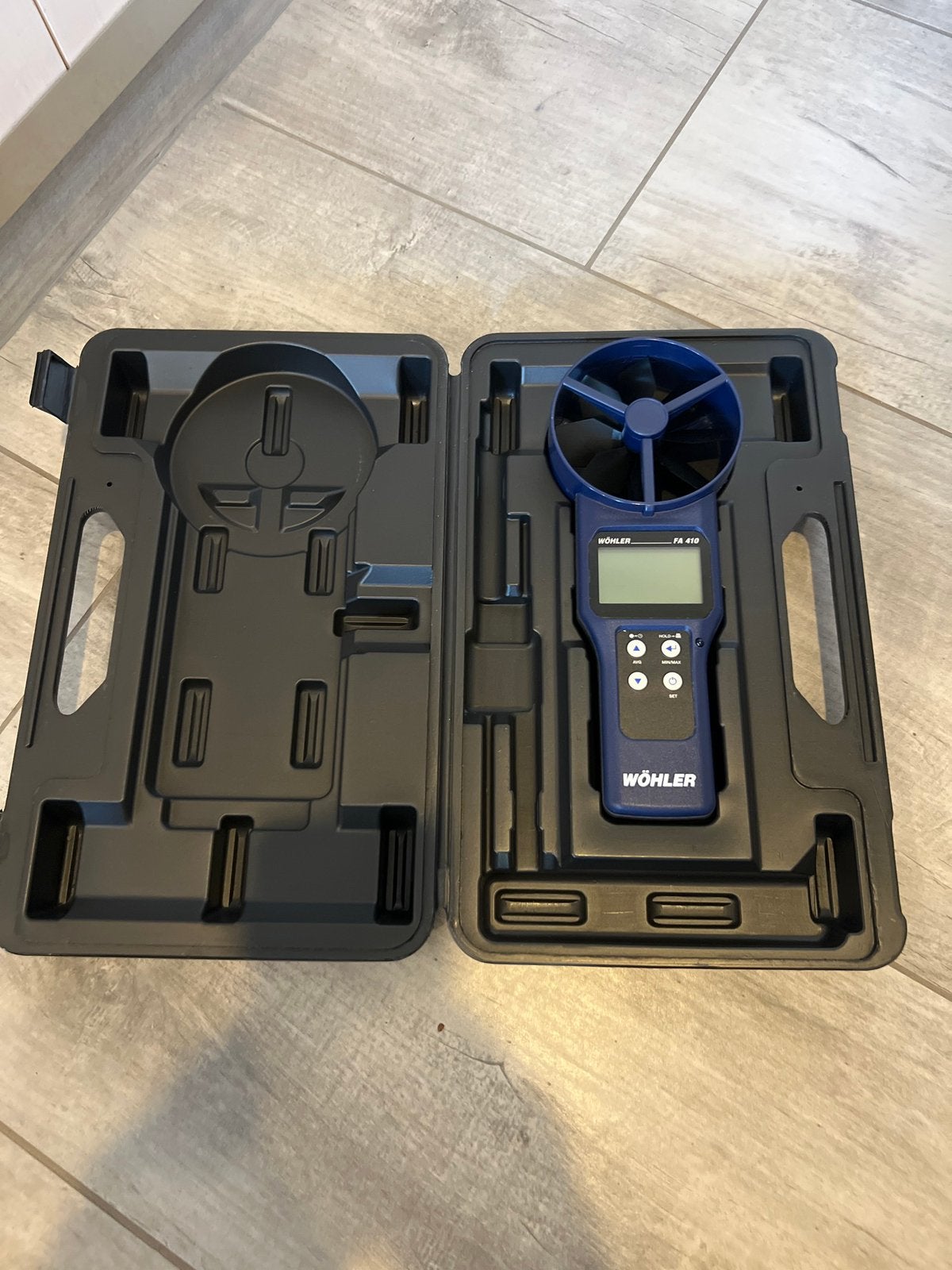Anémomètre Wöhler FA 410 + accessoires, Enlèvement ou Envoi, Comme neuf, Accessoires