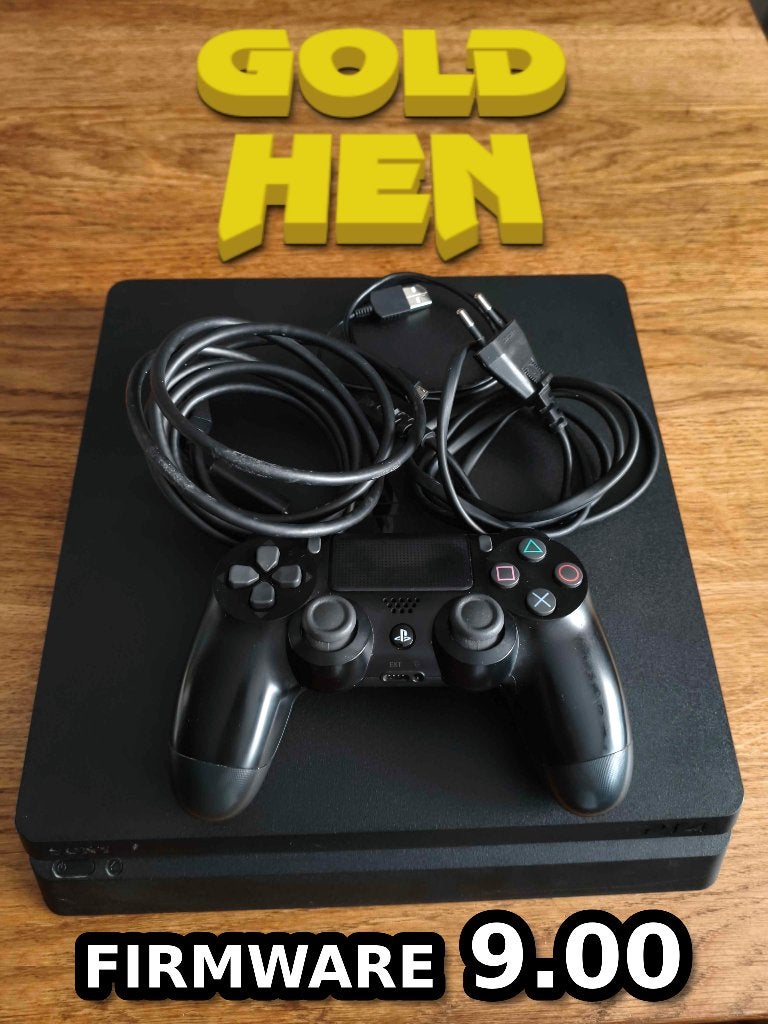 PS4 Slim 500 Go (Jailbreak GoldHEN 9.00 avec 44 jeux), 500 GB, Avec 1 manette, Comme neuf, Enlèvement