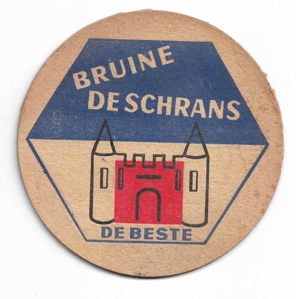 sous-bock Bruine De Schrans, Verzamelen, Ophalen of Verzenden, Zo goed als nieuw, Viltje(s)