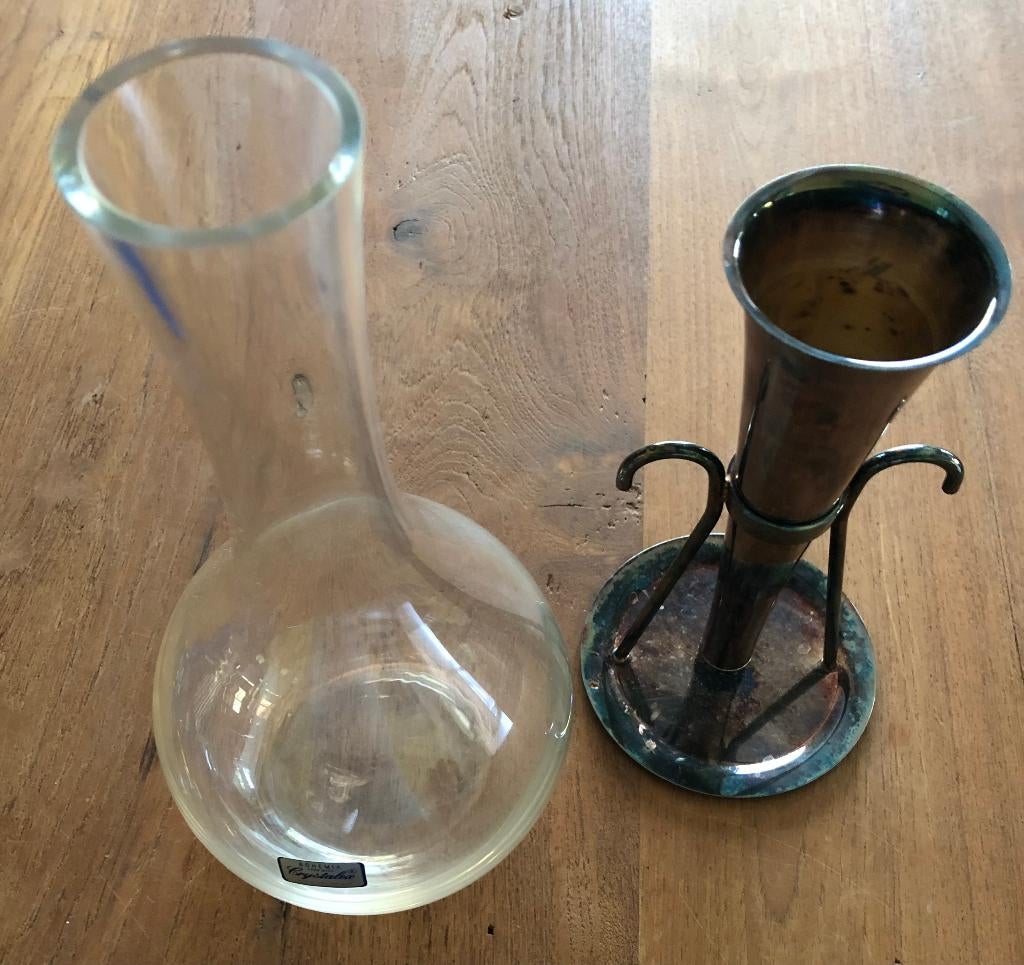 Decant Air wijn decanteerder (zilver en Bohemian kristal), Ophalen, Zo goed als nieuw, Overige typen