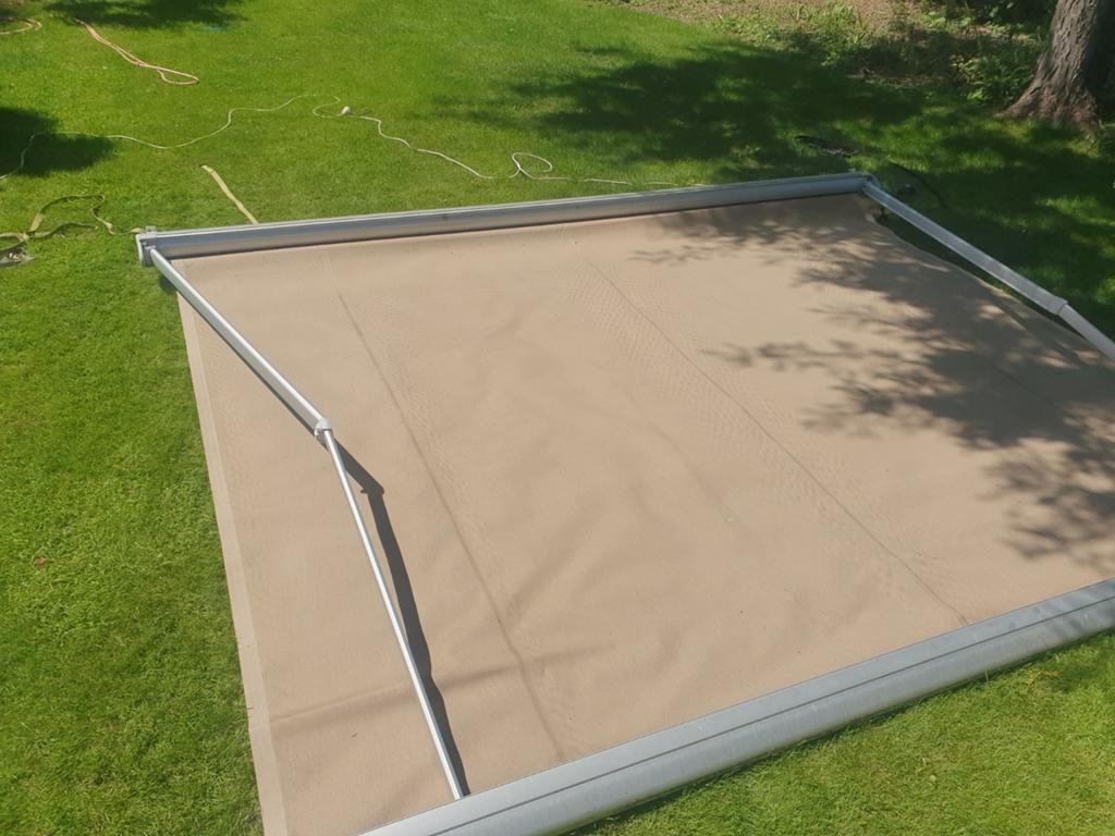 Zonneluifel zonnewering brustor B-50  3830 op 3000, À bras articulé, 150 à 300 cm, Enlèvement, Utilisé