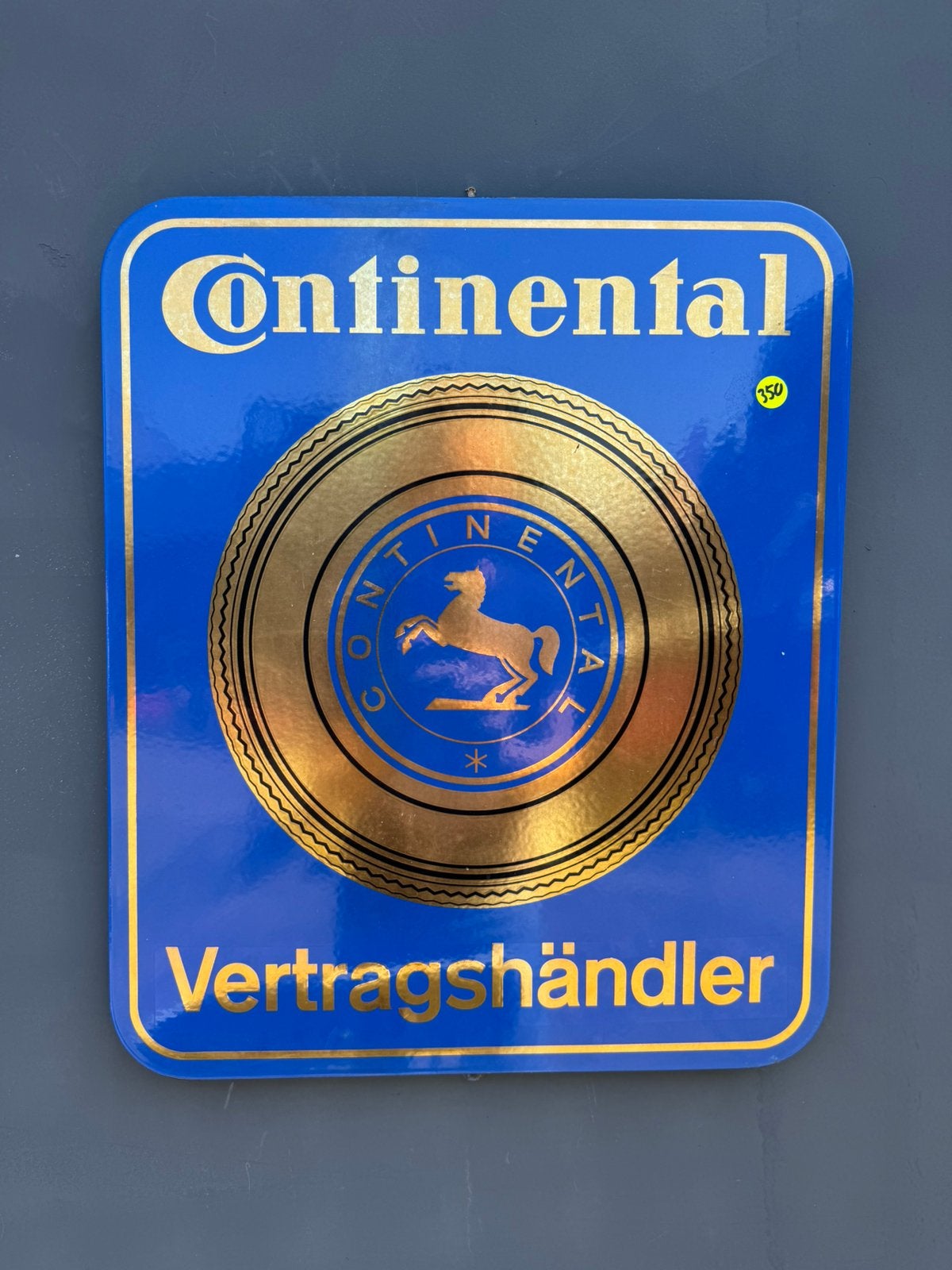 Panneau d'affichage émaillé pour pneus Continental, Enlèvement ou Envoi, Utilisé, Panneau publicitaire