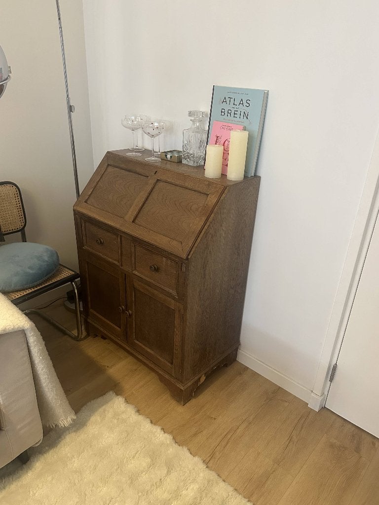 Vintage secretaire / bureaukast, Ophalen, Gebruikt, Vintage