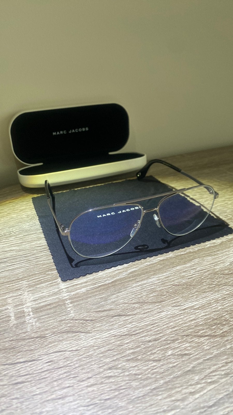 Marc Jacobs Aviator Style-bril (anti-blauw licht) nieuw, Ophalen, Zo goed als nieuw, Grijs, Bril