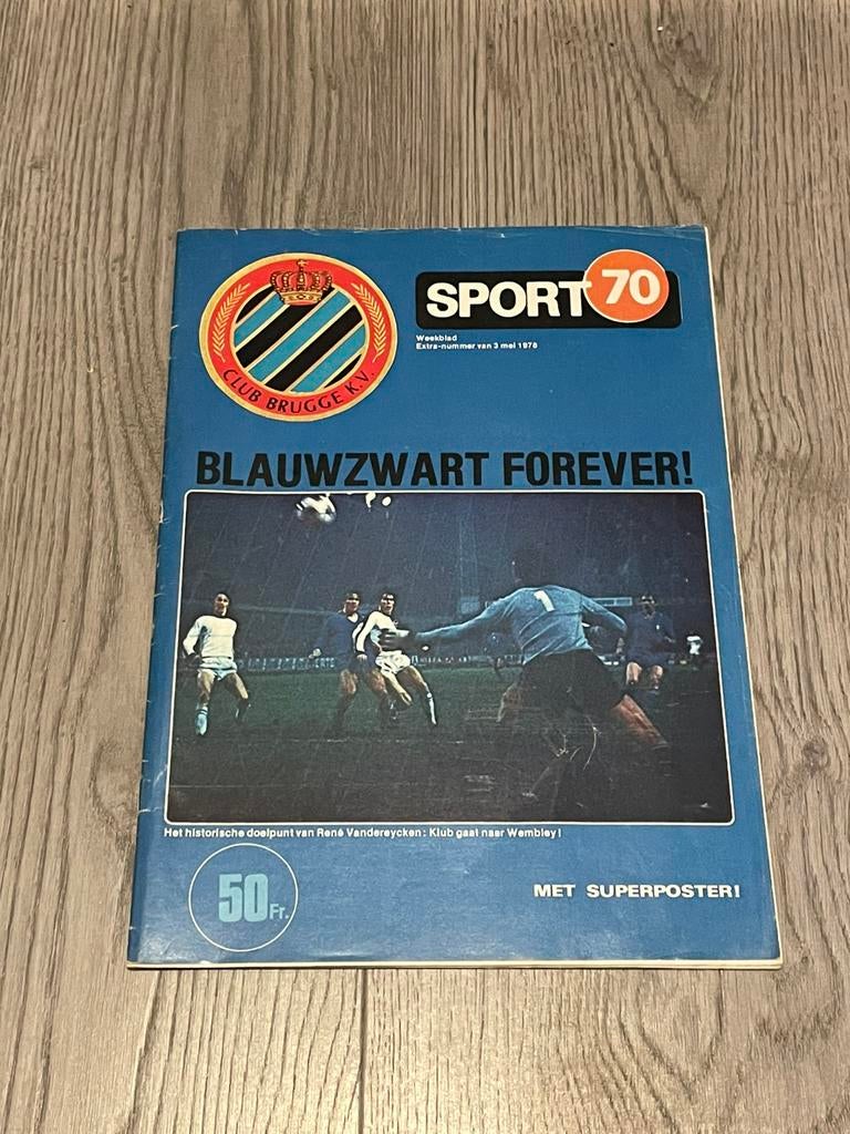 Affiche du Club Brugge Sports 70 + équipes 1978, Enlèvement ou Envoi, Comme neuf