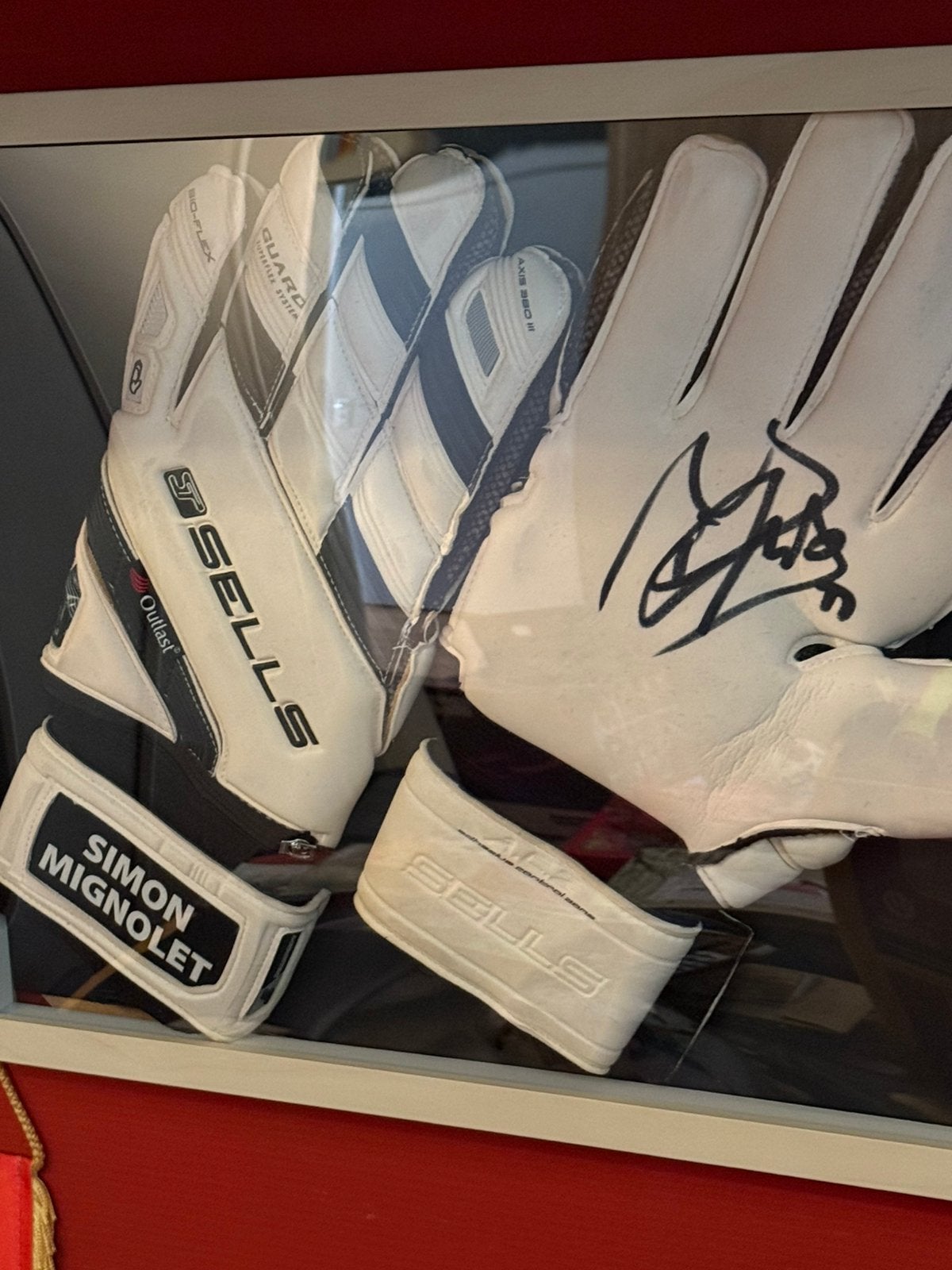 Signed handschoenen mignolet, Verzamelen, Sportartikelen en Voetbal, Ophalen of Verzenden, Zo goed als nieuw, Overige typen