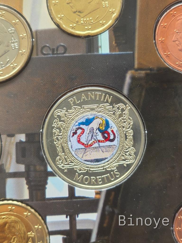 Belgique 2012 Plantin Moretus médaille colorée, Enlèvement ou Envoi, Belgique, Série, Or
