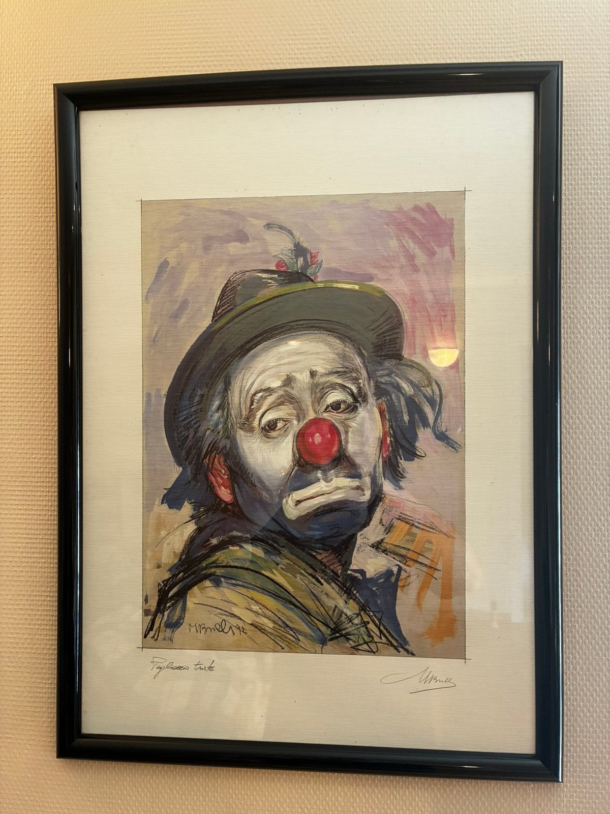 Clown schilderij, Antiek en Kunst, Ophalen
