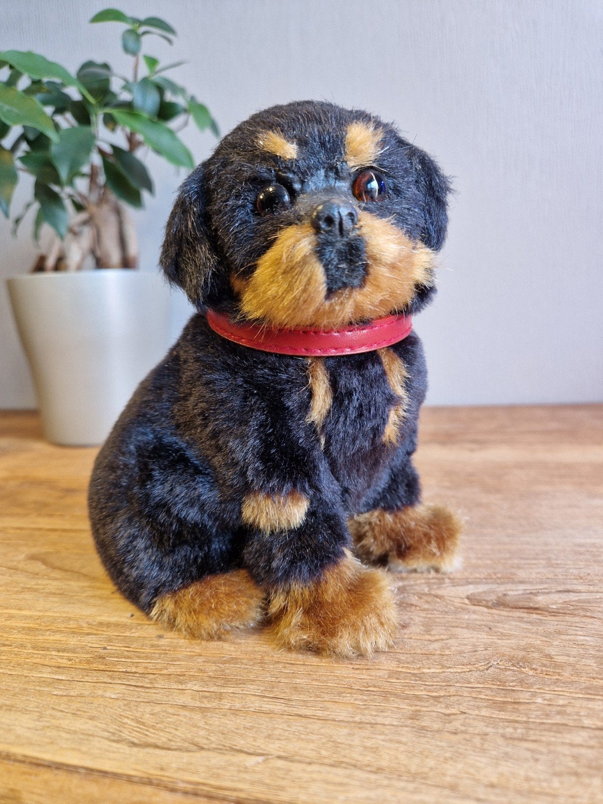 vintage Rottweiler pup in echte bont, Ophalen of Verzenden