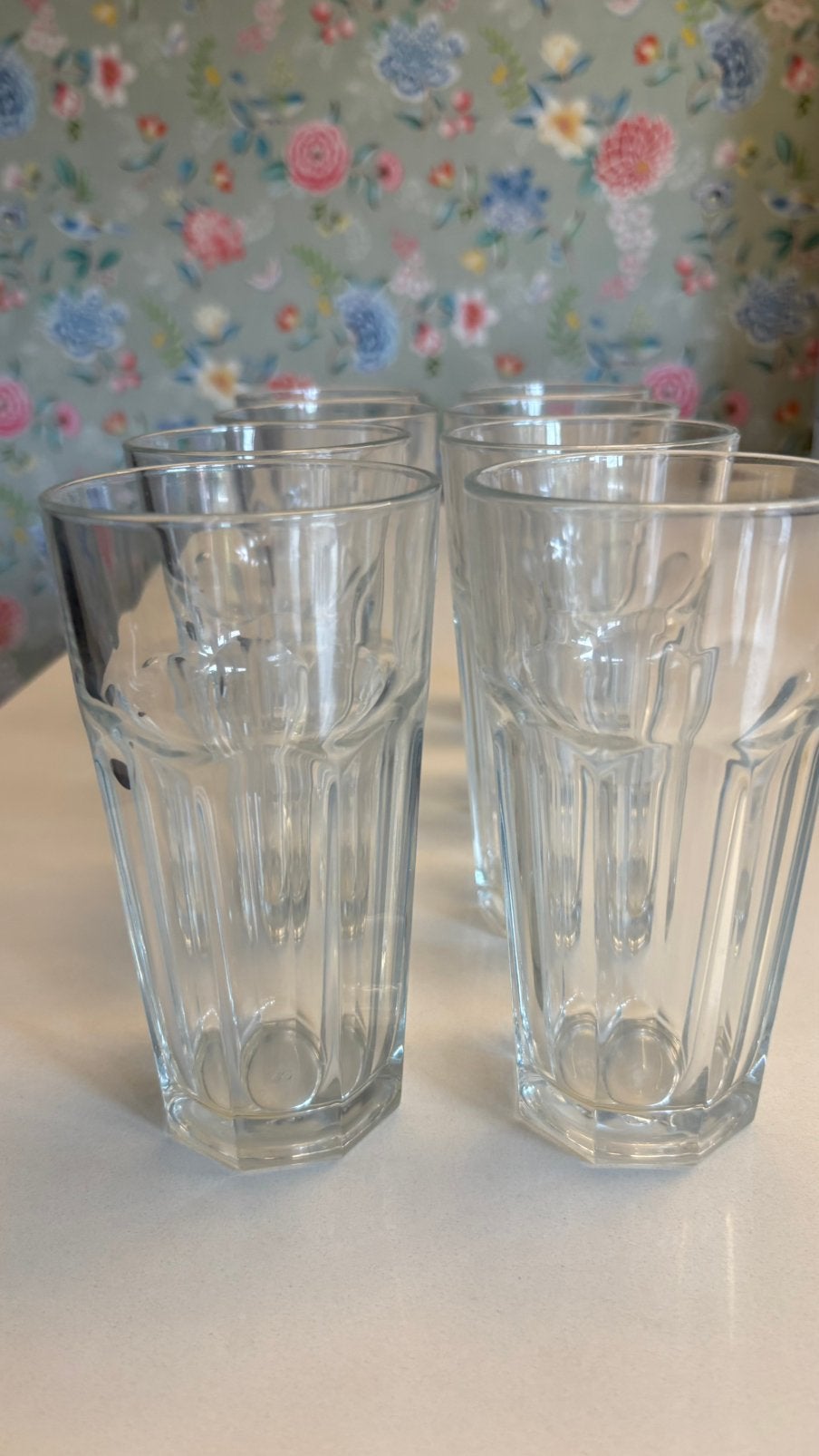8 grote glazen - 30 cl, Enlèvement, Comme neuf