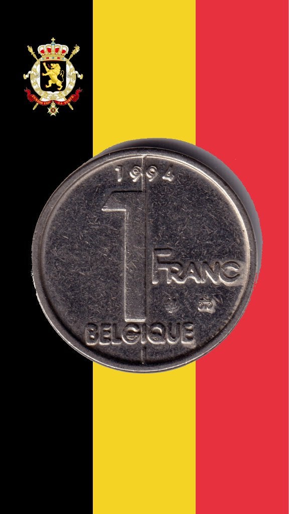 VARIANTE : 1 franc 1994 FR (double revers) - Albert II, Envoi, Monnaie en vrac