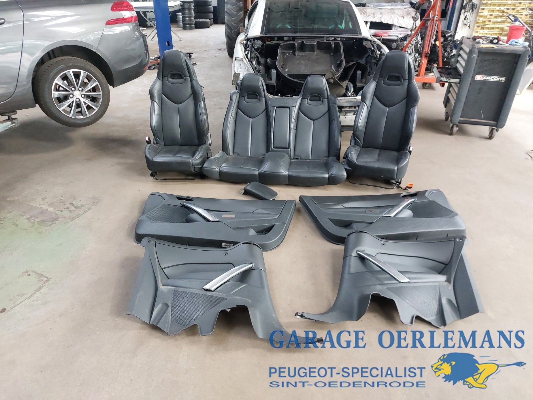 zwart lederen bekleding set peugeot 308 cc, Auto-onderdelen, Ophalen, Gebruikt, -, -