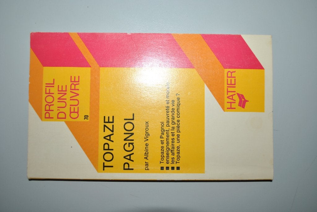 Topaze/Pagnol Profil oeuvre Hatier Bon état, Boeken, Literatuur, Ophalen of Verzenden, Gelezen, België