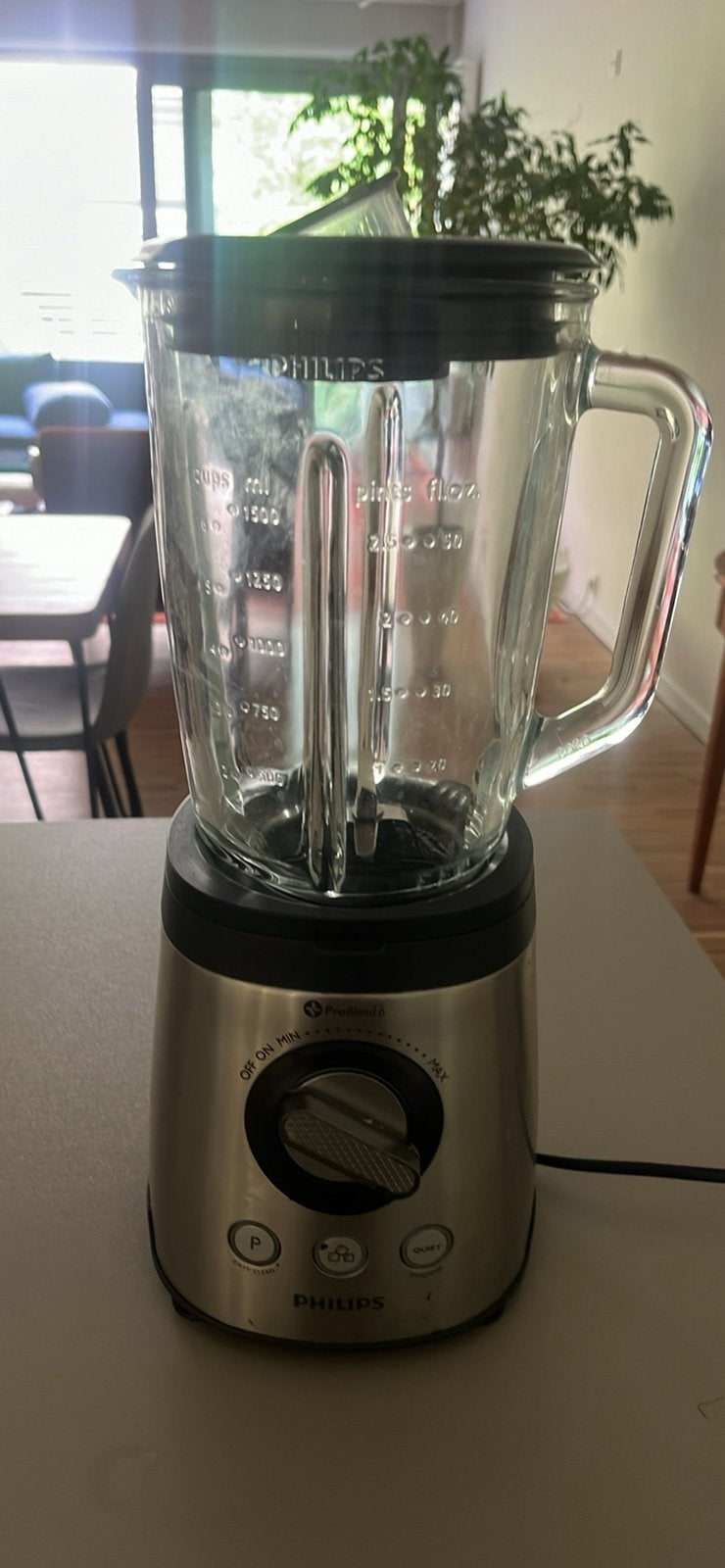 Philips ProBlend 6 Blender – Glazen Kan – Zeer Goede Staat, Enlèvement, Comme neuf