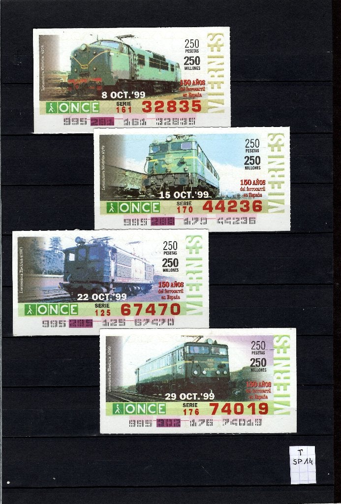 Spanje+ treinloterijtickets (6), Verzenden, Gebruikt, Trein, Overige typen