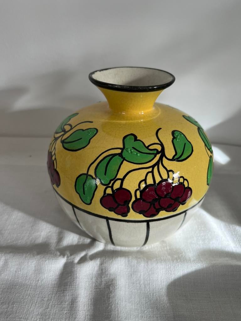 Art deco keramische vaas uit BRUXELLES, Antiek en Kunst, Antiek | Vazen, Ophalen of Verzenden