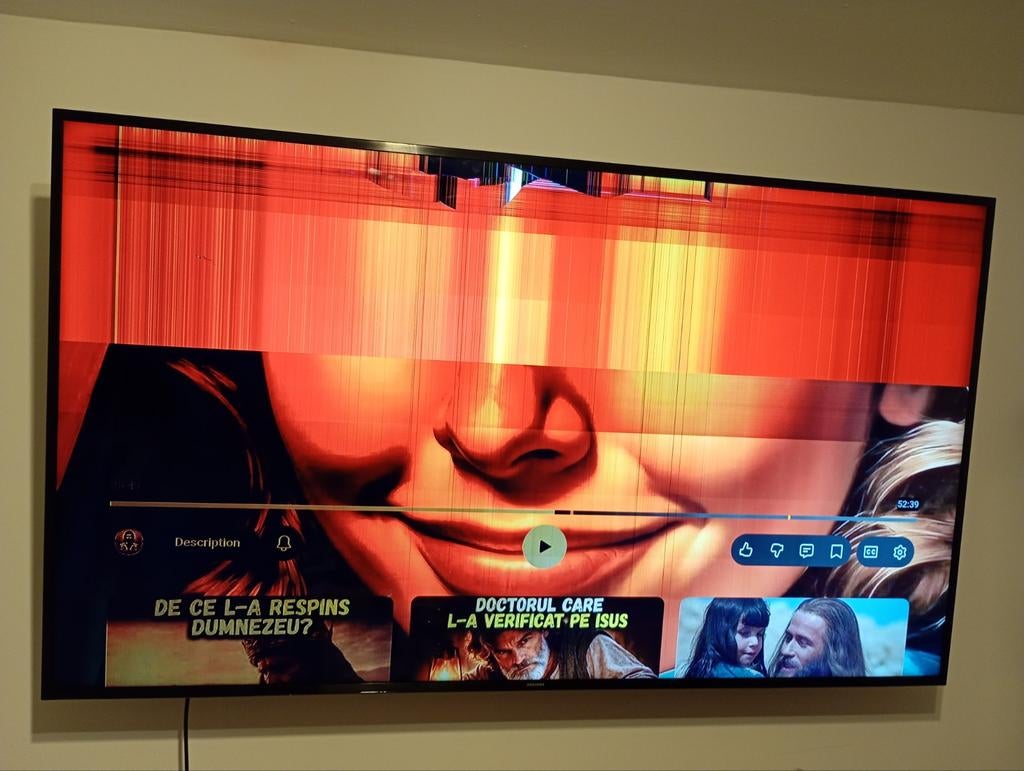 Te koop Samsung TV 75 inch beschadigd scherm voor onderdelen, Audio, Tv en Foto, Televisies, Ophalen, Gebruikt, 50 Hz, LCD